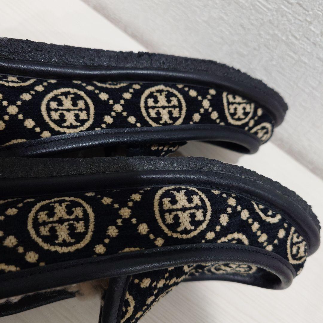 【レア商品】TORY BURCHトリーバーチ　ボアハーフレザーローファー
