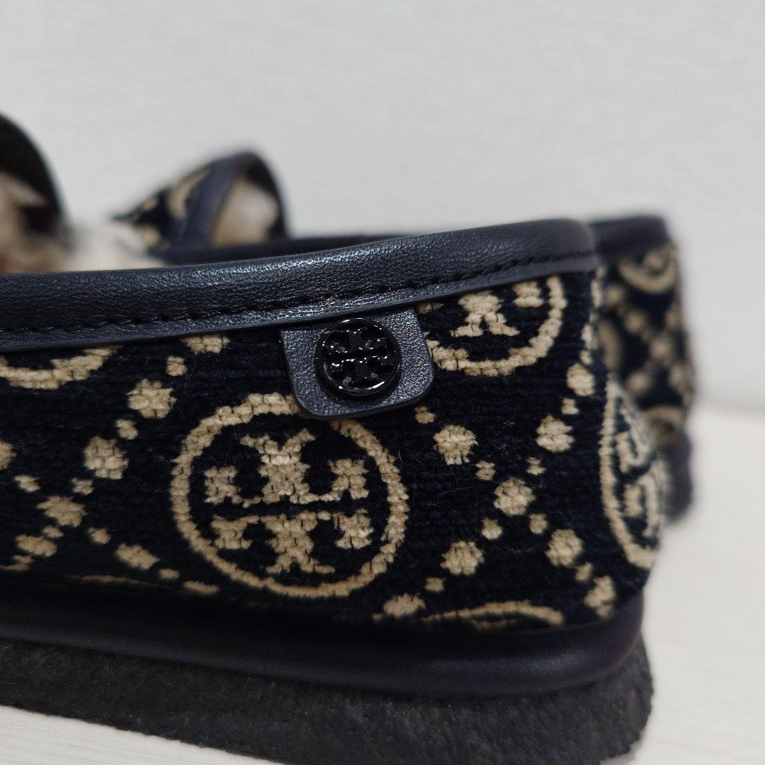【レア商品】TORY BURCHトリーバーチ　ボアハーフレザーローファー