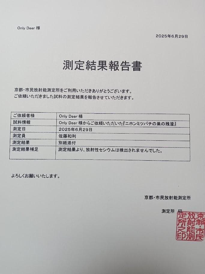 華♪　　二ホンミツバチのハチミツ　６００ｇ×２