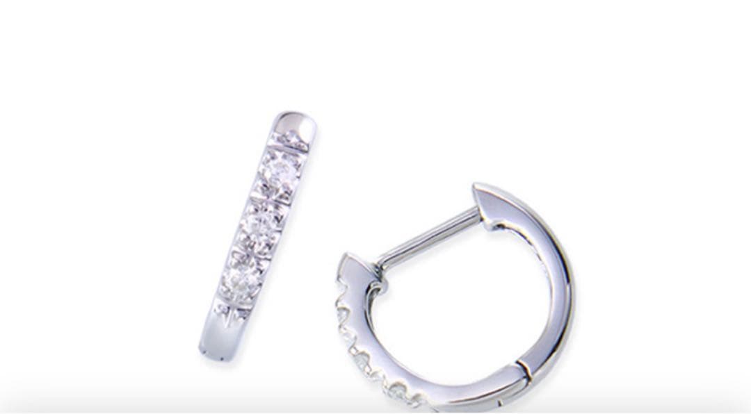 ジュエリーツツミｐｔ900ダイヤモンドフープピアス/片耳