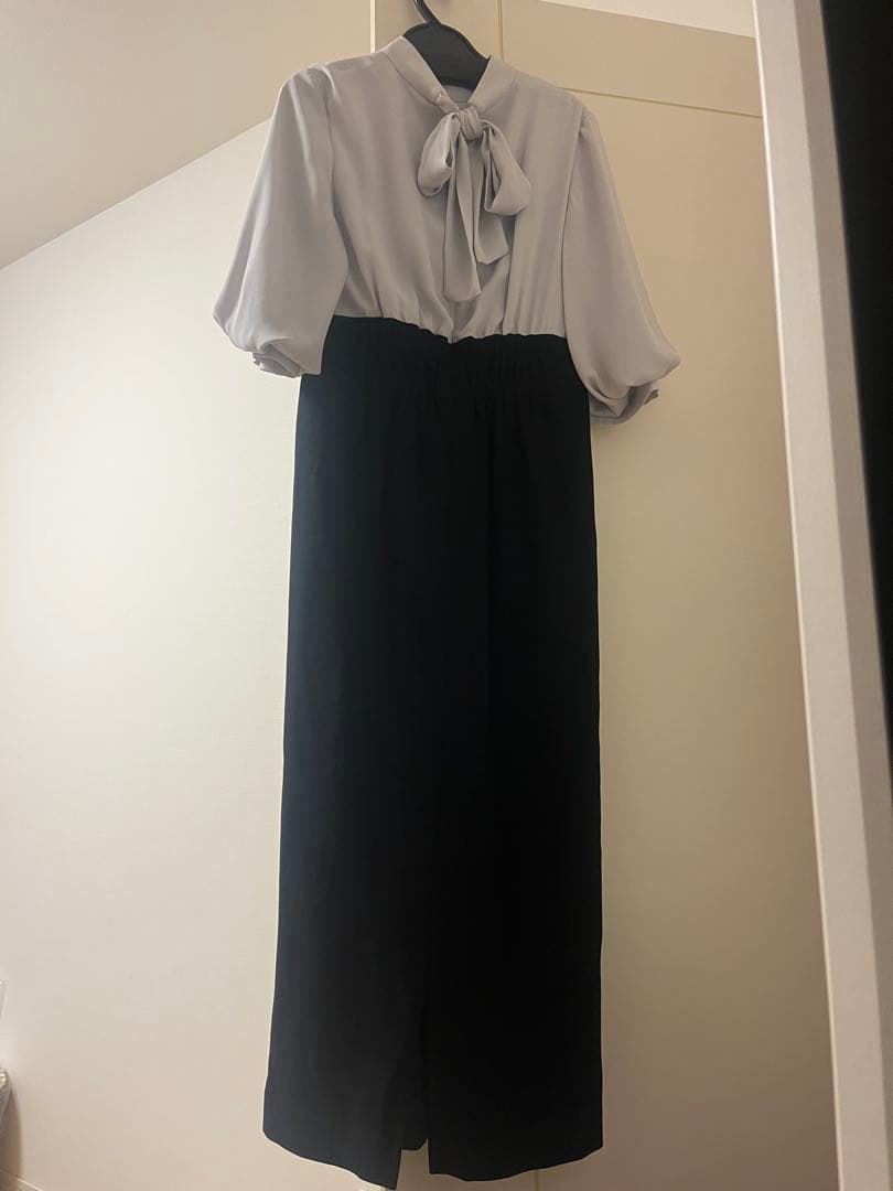 今期新品　ヤマダヤ　バックリボンワンピース　バイカラー　ドッキングワンピース