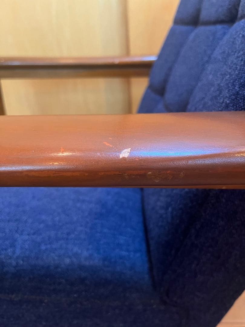 u*1様 カリモク60 Kチェア 1シーター タープブルー 難あり