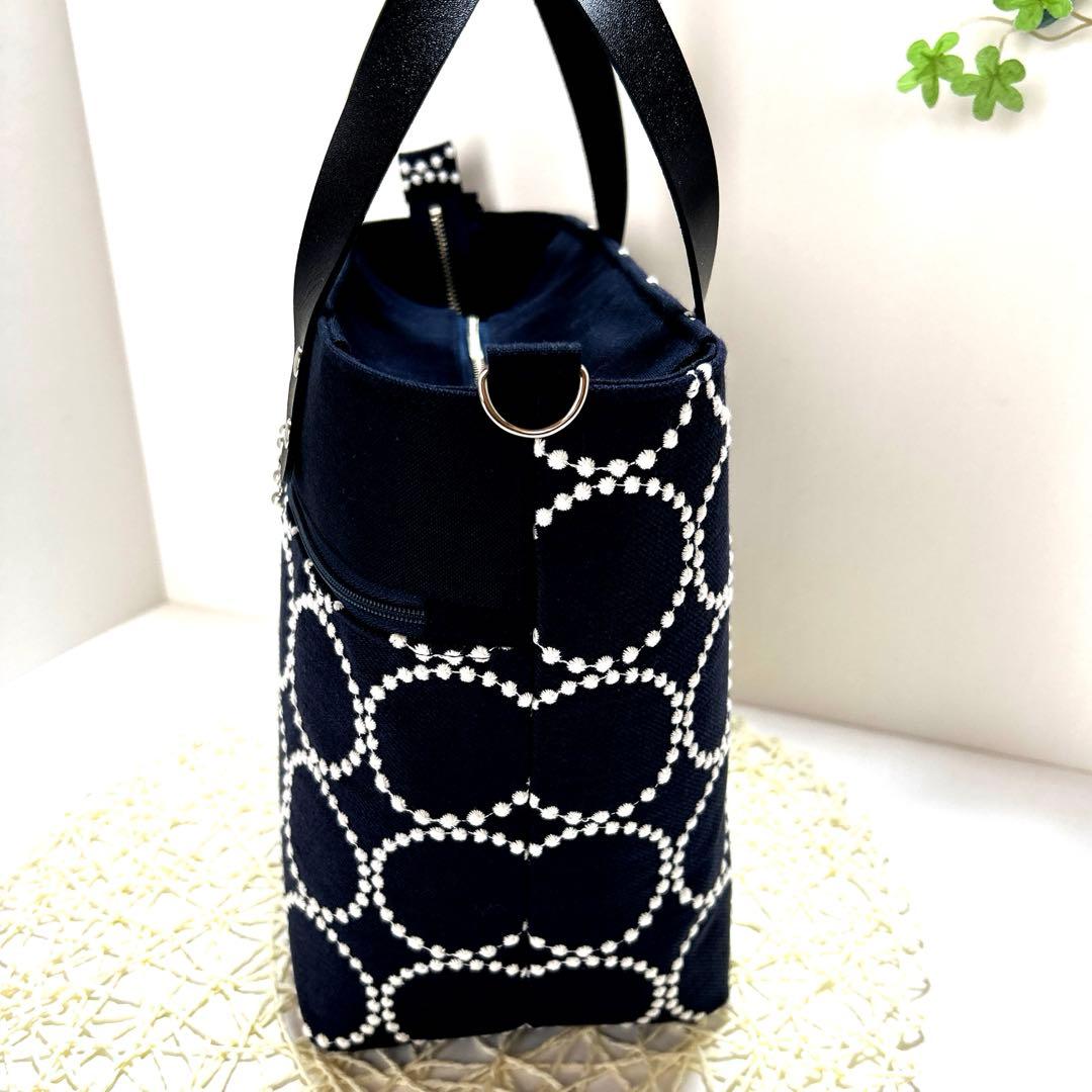 「専用」ミナペルホネン舟形トートファスナー付き　ハンドメイド