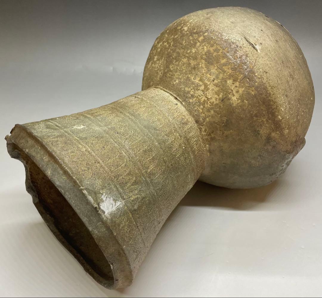 須恵器　新羅　長頸壷　自然釉　L691