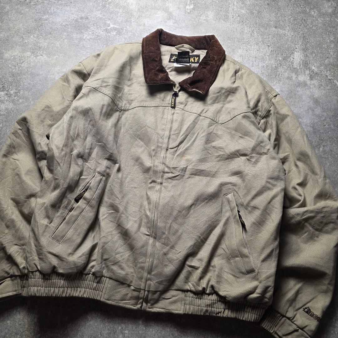 ROCKYロッキーダック地デトロイトジャケット短丈襟コーデュロイカバーオールXL