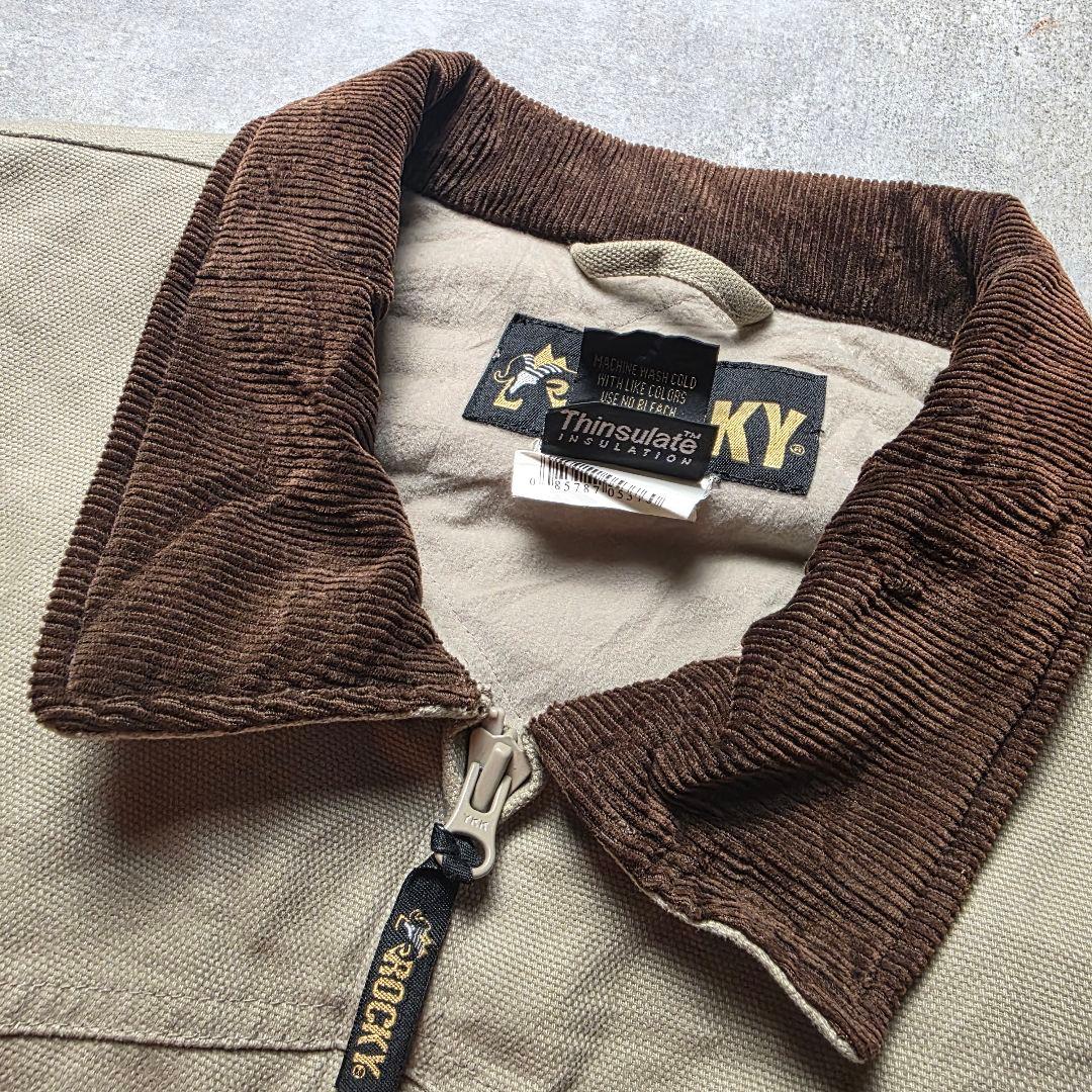 ROCKYロッキーダック地デトロイトジャケット短丈襟コーデュロイカバーオールXL