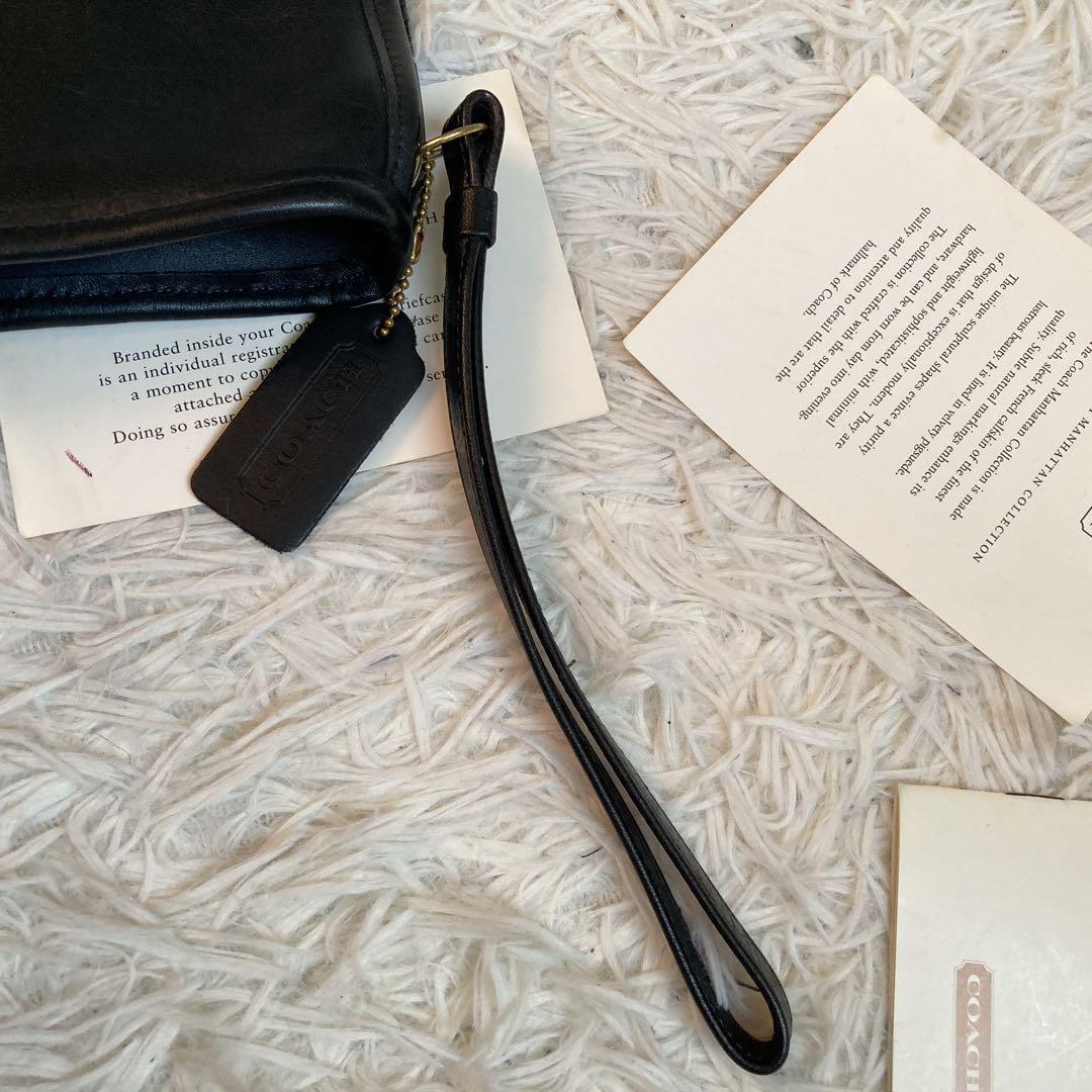 極美品 vintage coach old usa 黒 クラッチバッグ
