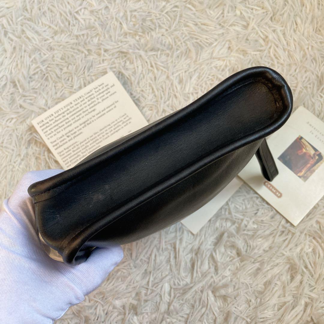 極美品 vintage coach old usa 黒 クラッチバッグ