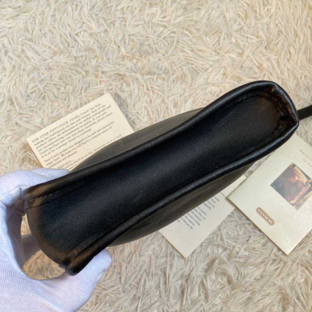 極美品 vintage coach old usa 黒 クラッチバッグ