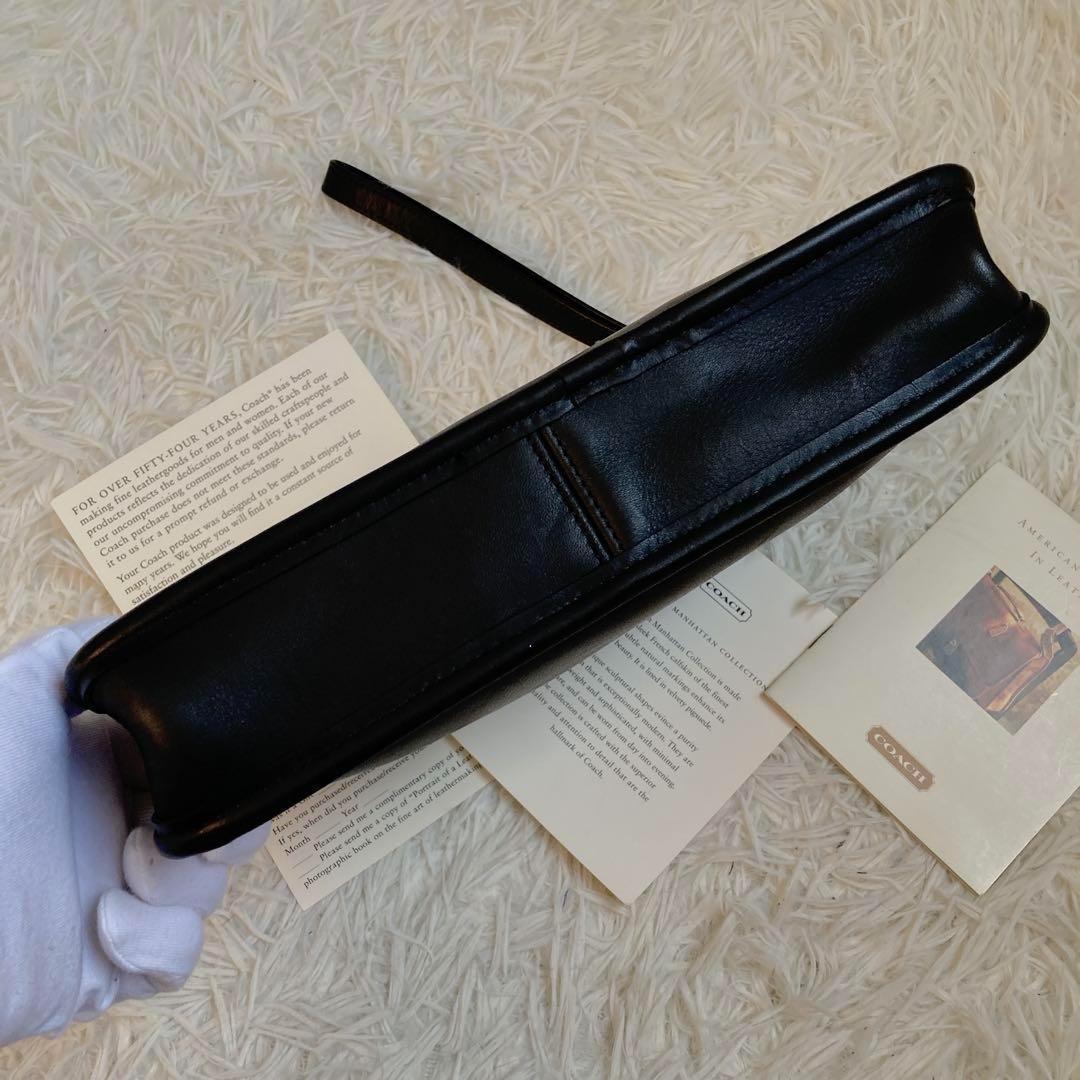 極美品 vintage coach old usa 黒 クラッチバッグ
