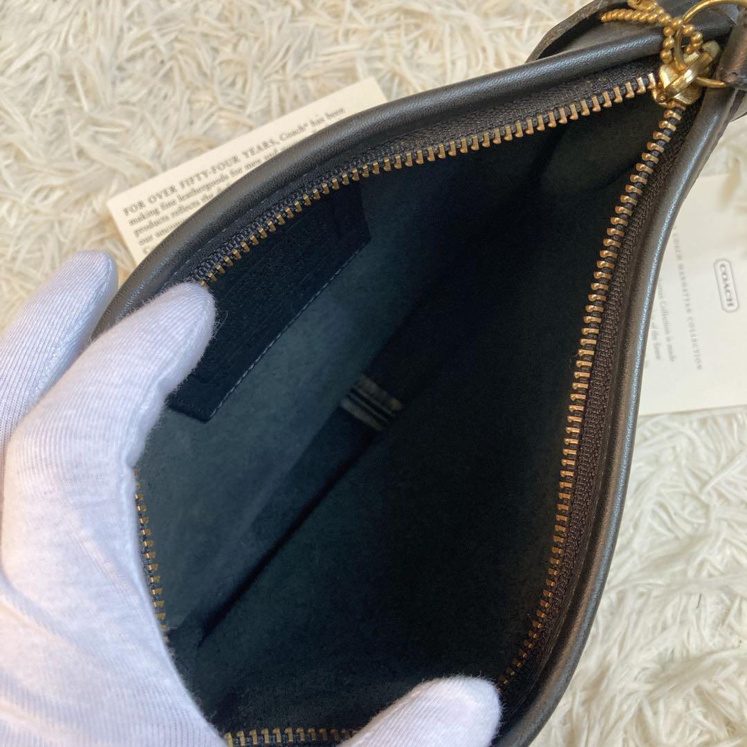 極美品 vintage coach old usa 黒 クラッチバッグ