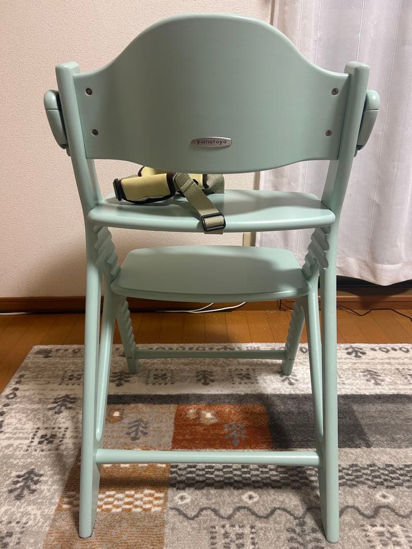 大和屋 アッフルチェア グリーン ベビーチェア YAMATOYA