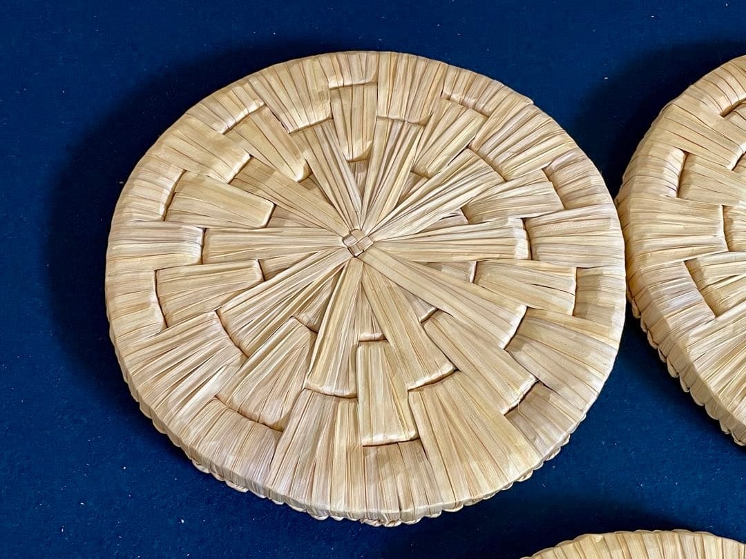 「祖」 円座 5枚 尺1寸 露地道具 茶席 紙箱 茶道具 (Ｂ)