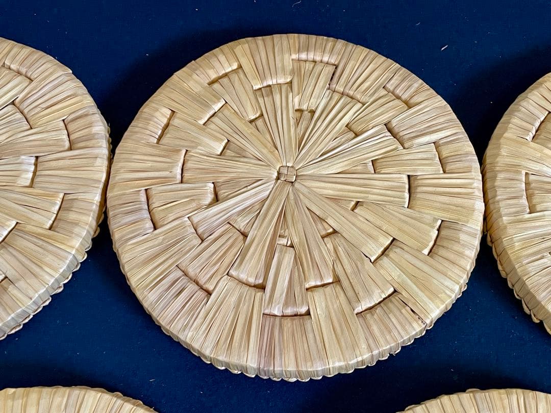 「祖」 円座 5枚 尺1寸 露地道具 茶席 紙箱 茶道具 (Ｂ)