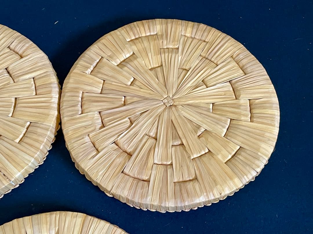 「祖」 円座 5枚 尺1寸 露地道具 茶席 紙箱 茶道具 (Ｂ)