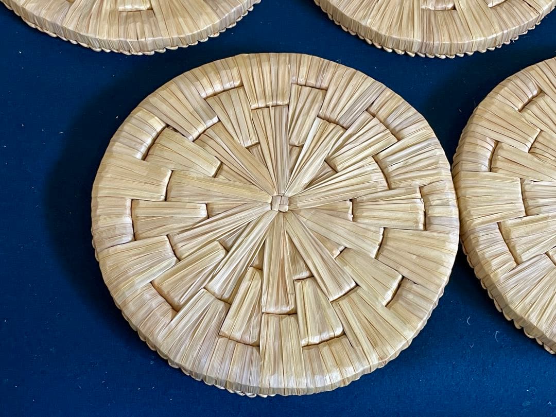 「祖」 円座 5枚 尺1寸 露地道具 茶席 紙箱 茶道具 (Ｂ)