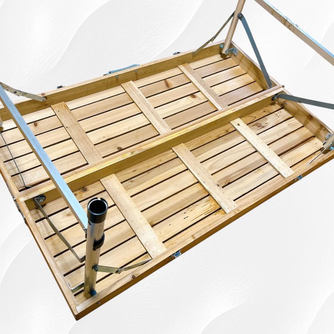 キャプテンスタッグ　アウトドア　折りたたみ　ベンチ テーブルセット　木製♪