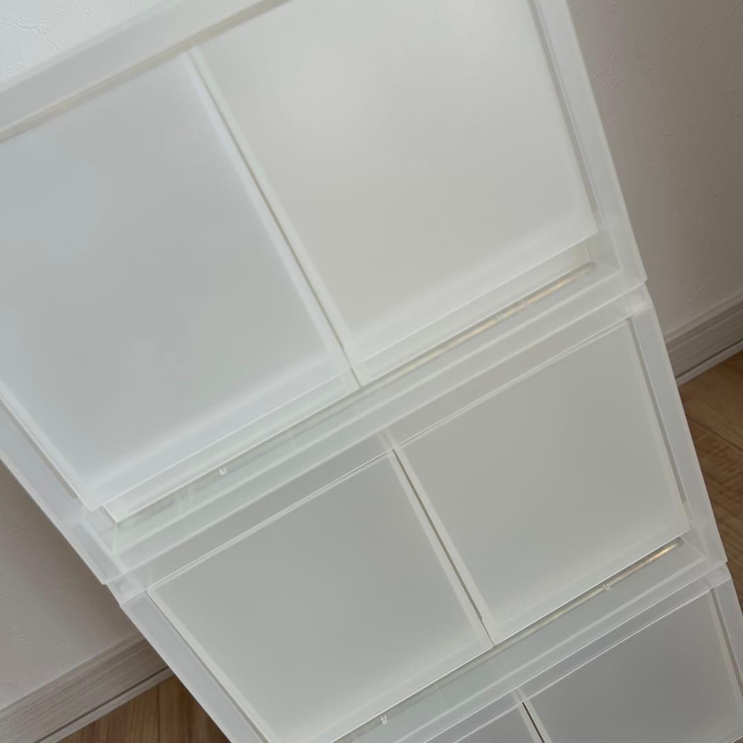 美品 無印良品 ポリプロピレン小物収納ケース 大 引出2個 半透明 6個セット