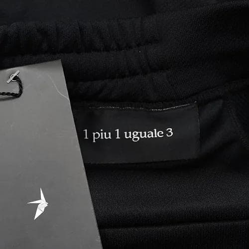 B06950 新品 1piu1uguale3 トラックパンツ：3 ブラック
