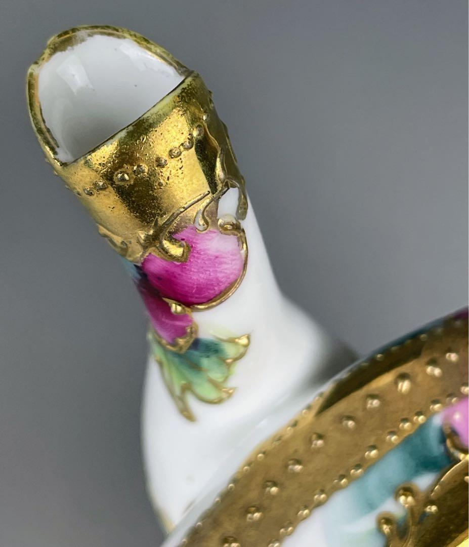 【大き目】オールドノリタケ 花紋 ティーポット アールヌーボー アールデコ