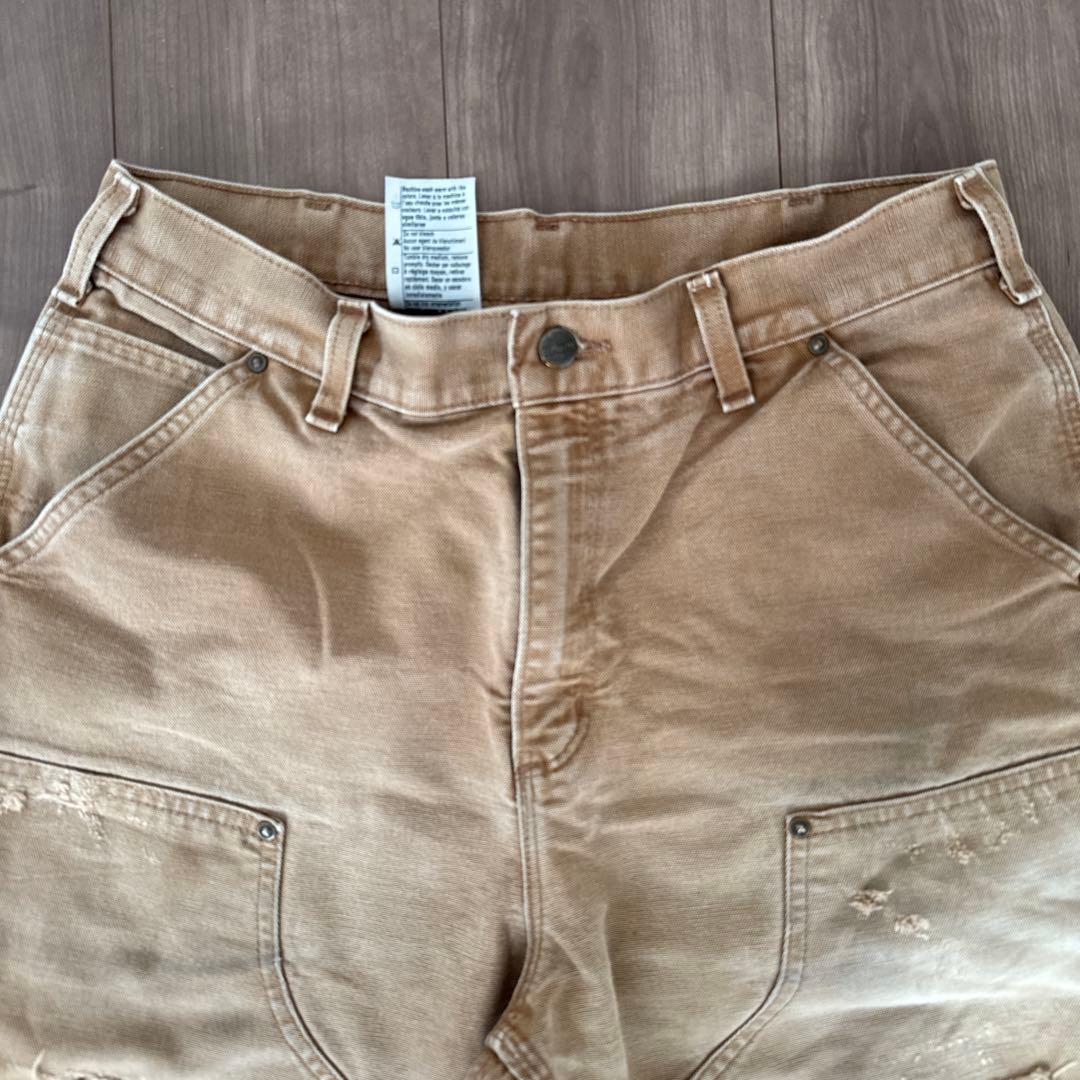 カーハート Carhartt ダブルニー フェード ボロ ダメージw33