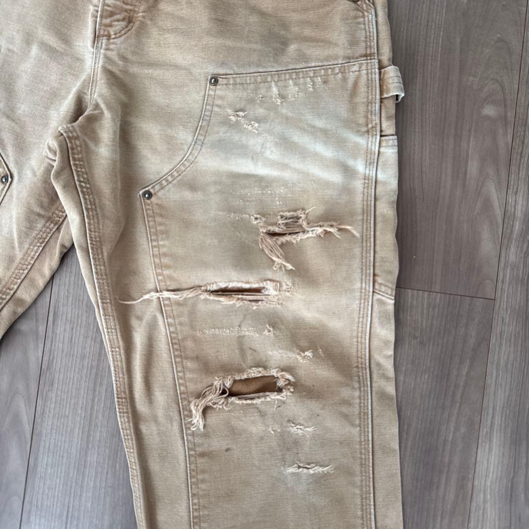 カーハート Carhartt ダブルニー フェード ボロ ダメージw33