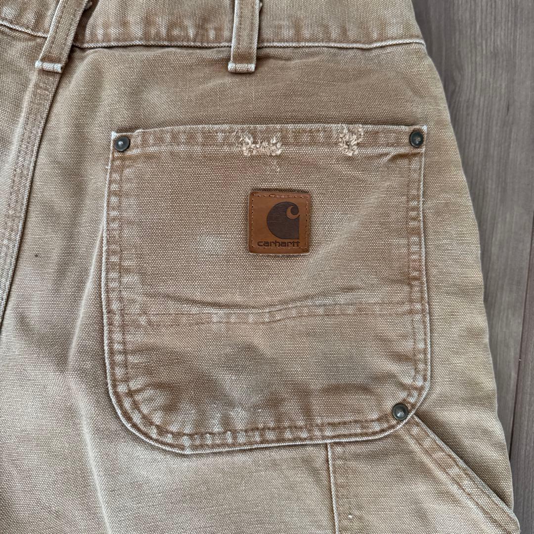 カーハート Carhartt ダブルニー フェード ボロ ダメージw33
