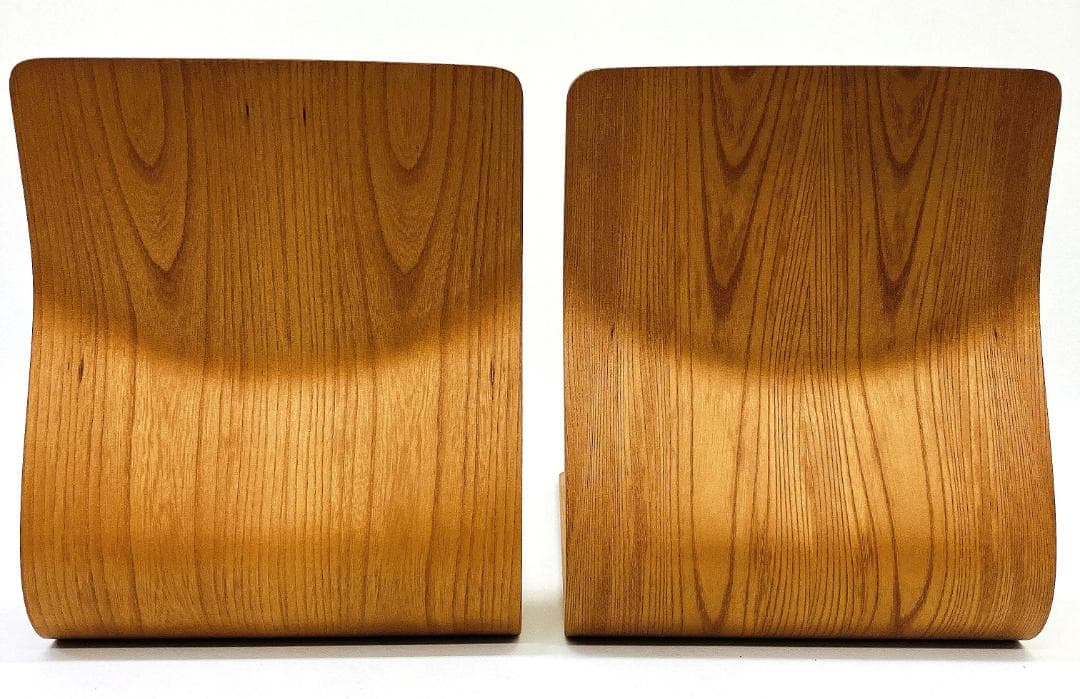 Tendo 天童木工 座椅子 2脚セット 藤森健次 曲げ木 ケヤキ板目 曲木⑮