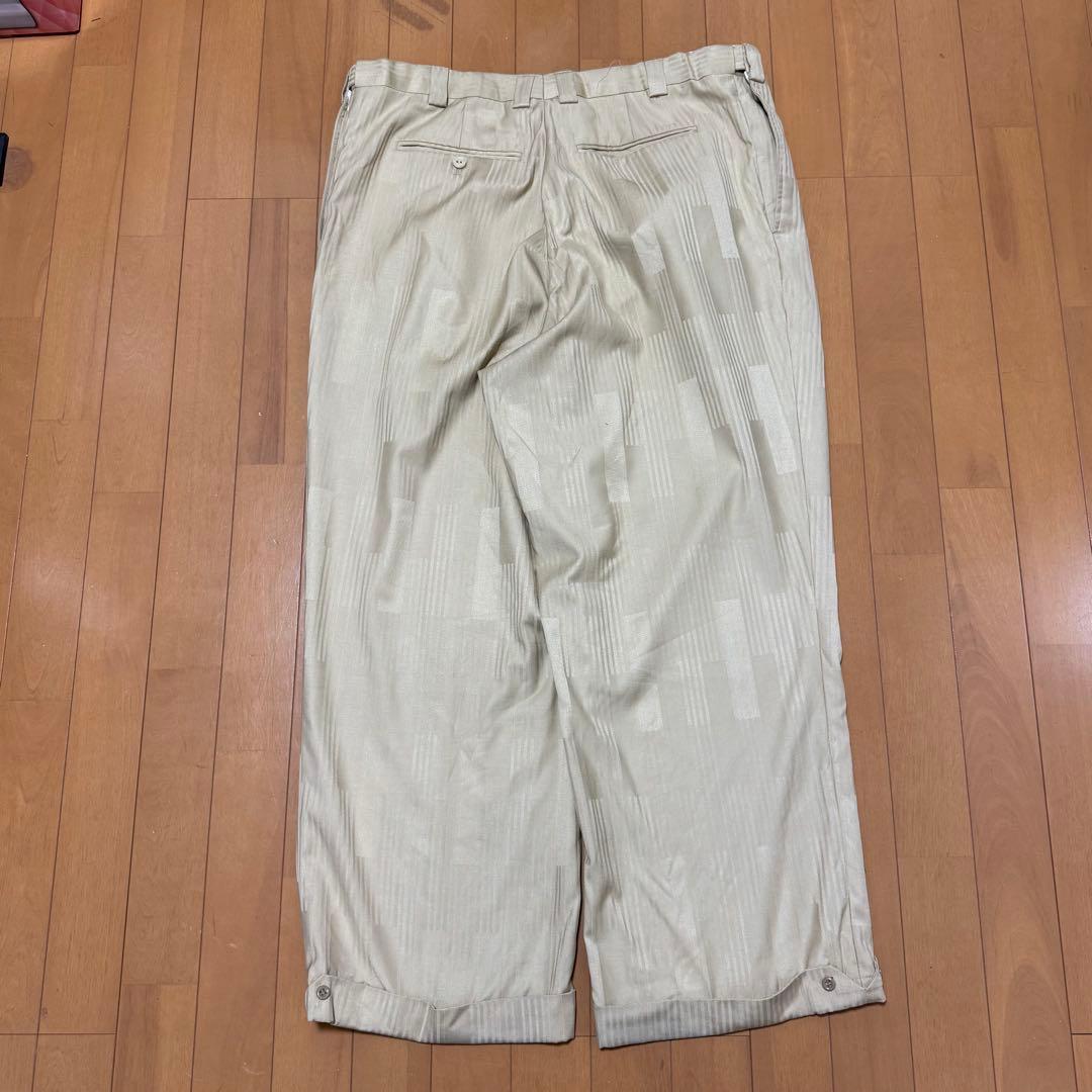 【極太スラックス大放出‼️】Stacy Adams ワイドスラックス クリーム色