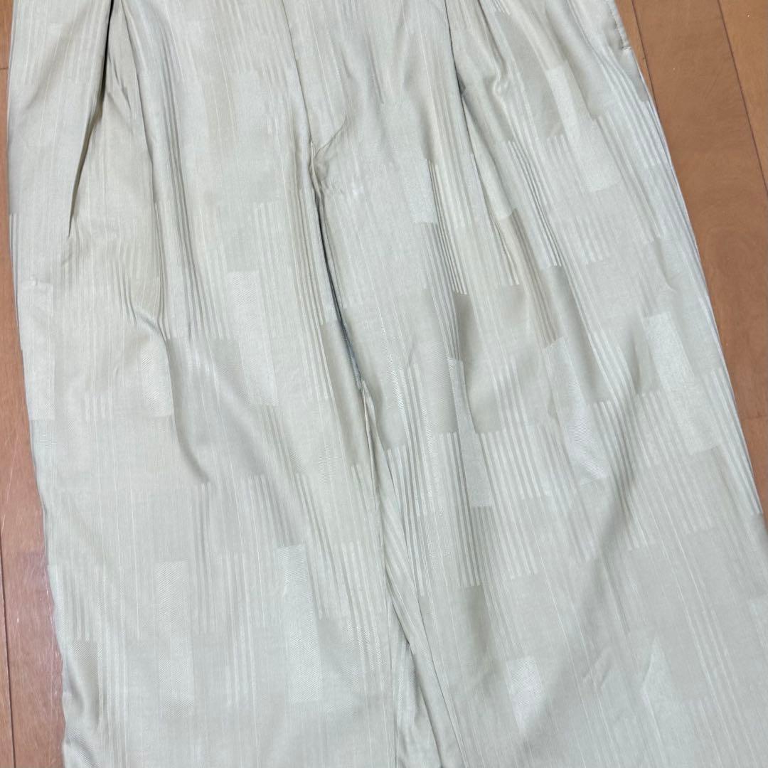 【極太スラックス大放出‼️】Stacy Adams ワイドスラックス クリーム色