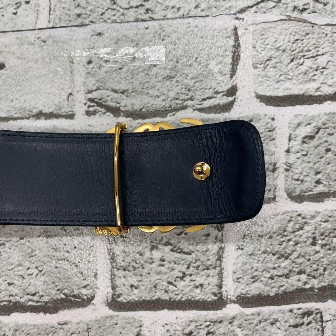 希少袋付き✨ロエベ ベルト アナグラム タッセルモチーフ 幅広 本革 75サイズ