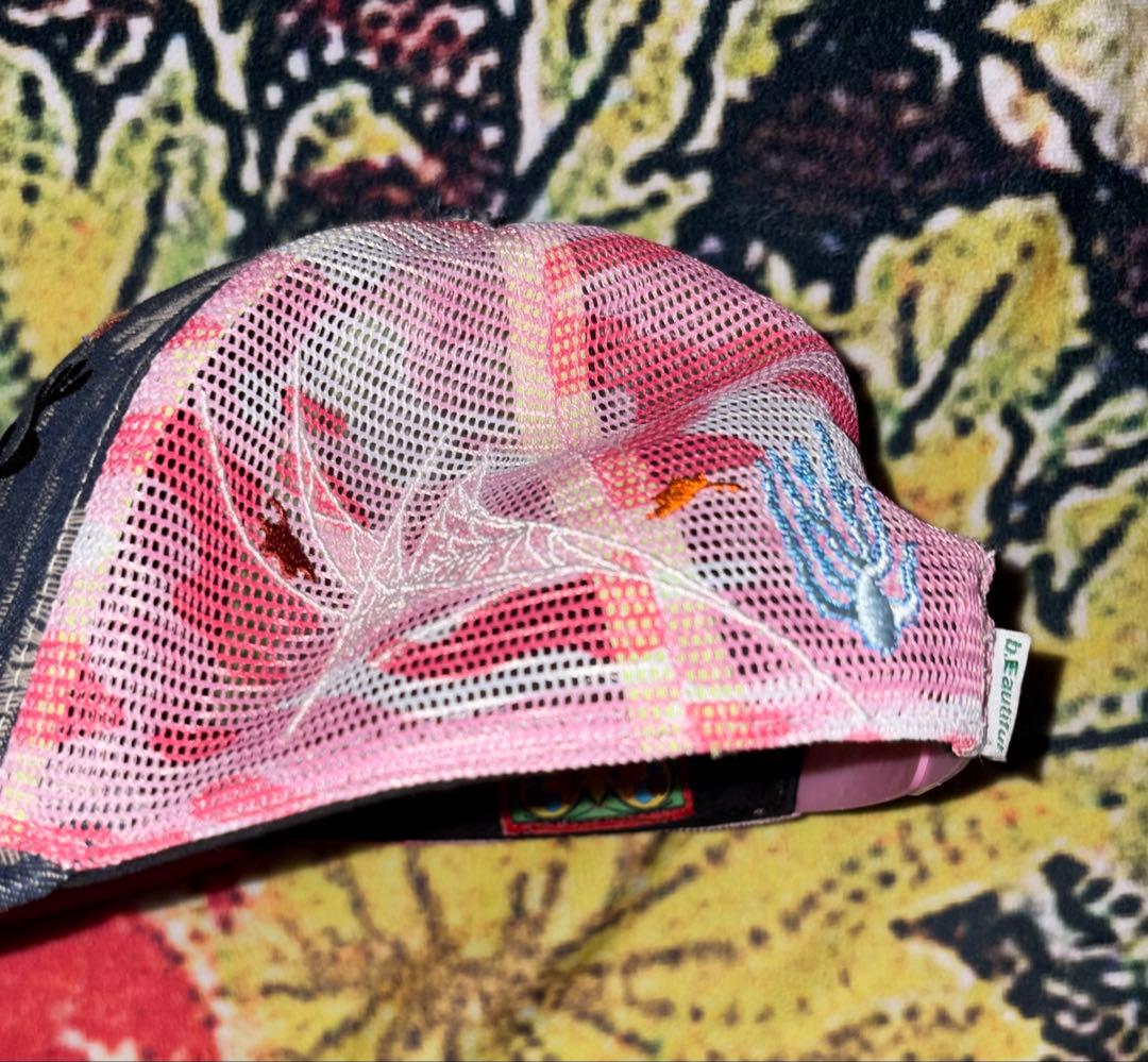 b.e b.eautiful キャップ　迷彩　ピンク