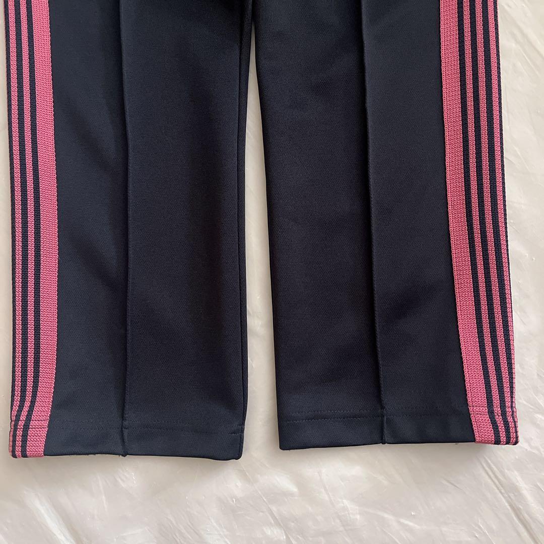 ニードルス　トラックパンツ　黒　ピンク　ナロー　needles