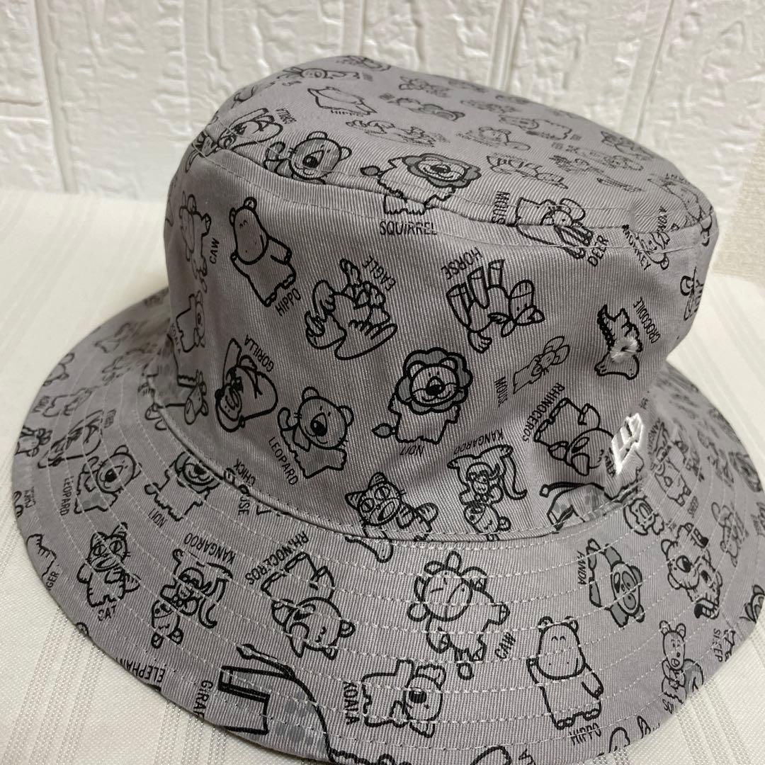 未使用品 ニューエラ ギンビス たべっ子どうぶつ リバーシブル ハット バケハ