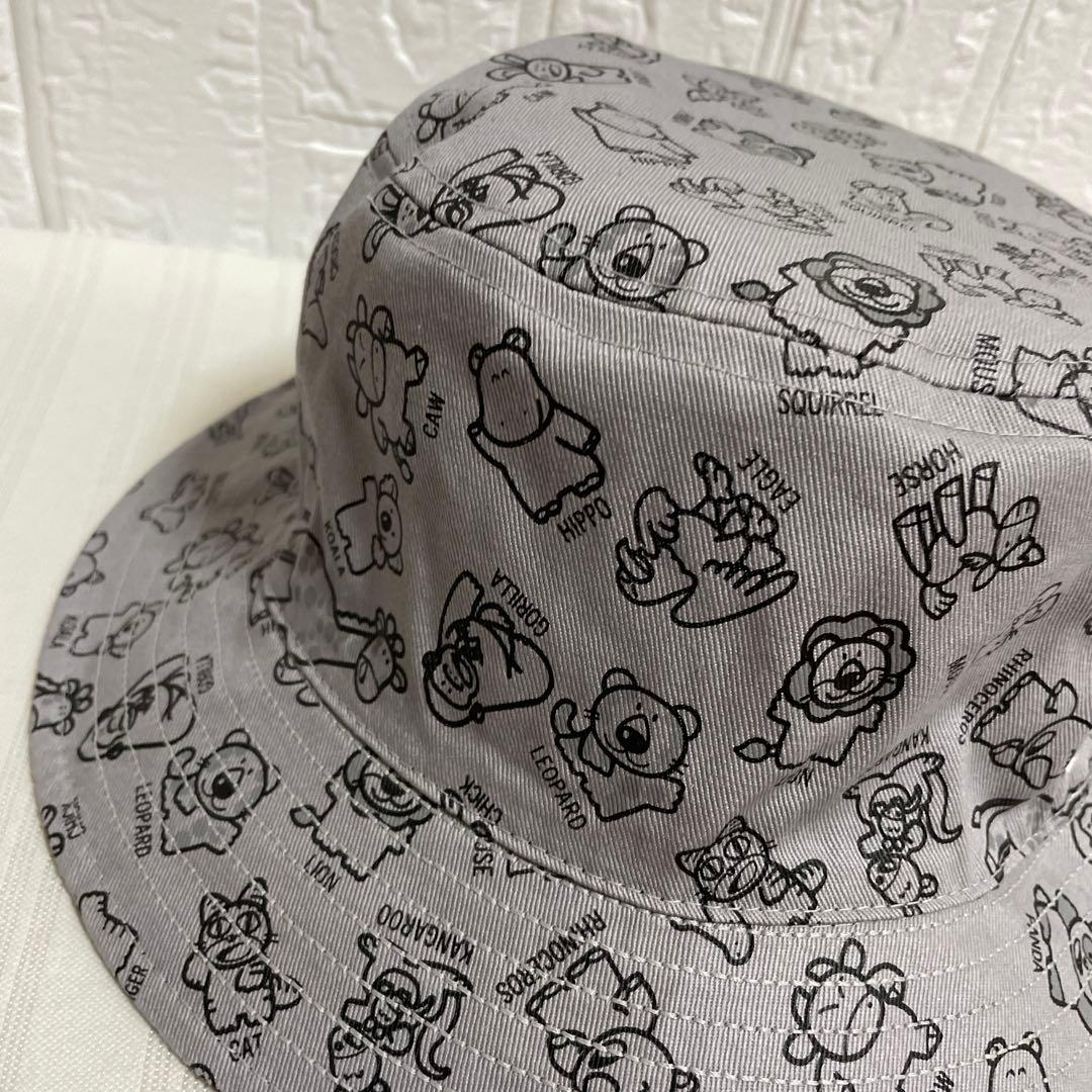 未使用品 ニューエラ ギンビス たべっ子どうぶつ リバーシブル ハット バケハ