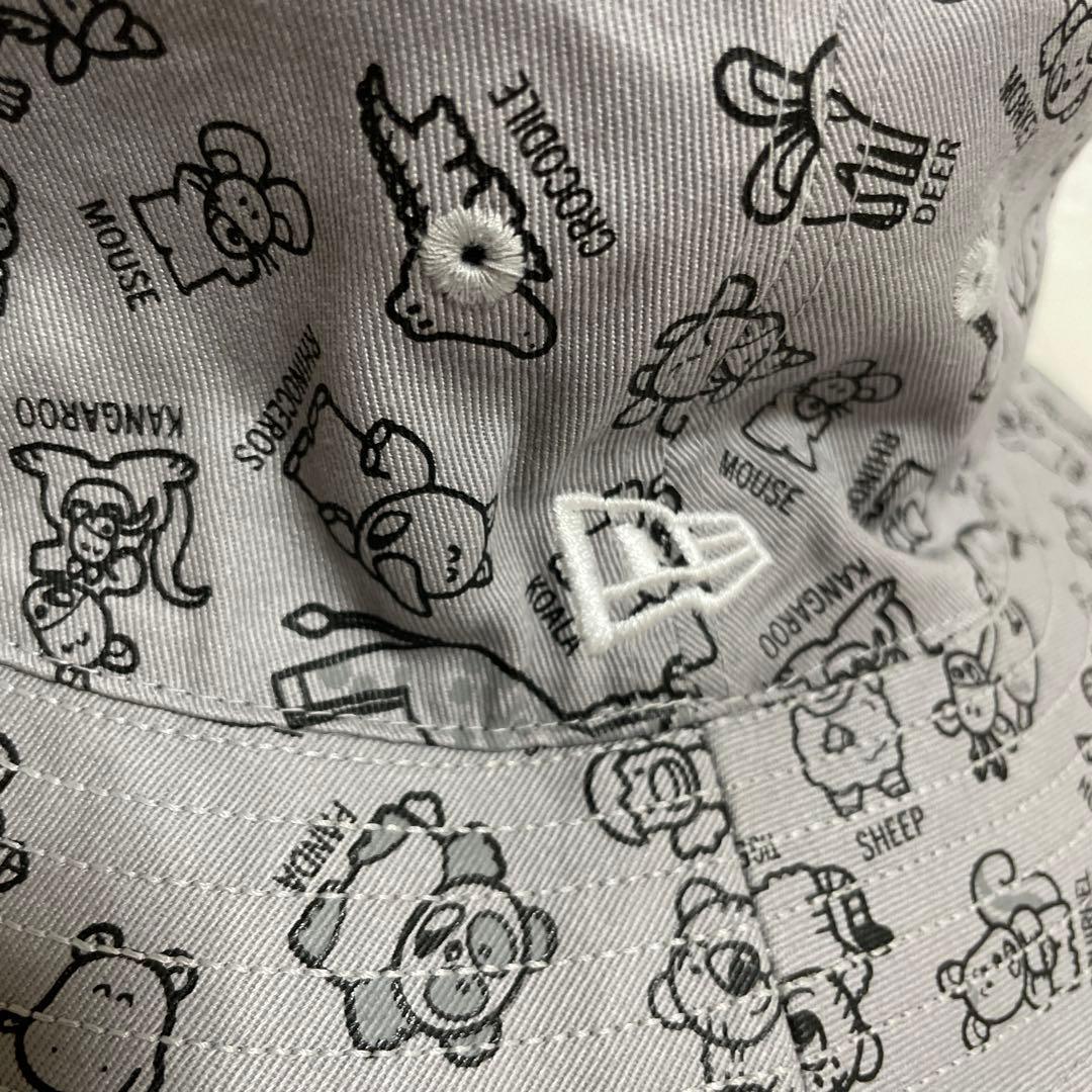 未使用品 ニューエラ ギンビス たべっ子どうぶつ リバーシブル ハット バケハ