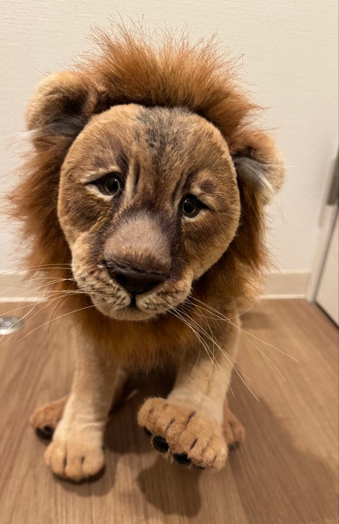 海外作家様作　アートドール　帽子を被ったライオン