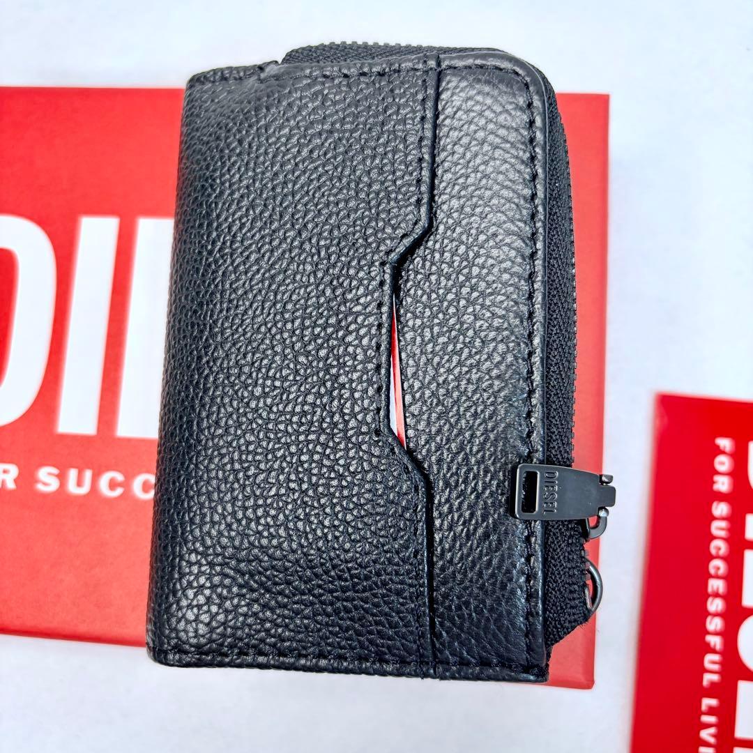 新品未使用 ディーゼル Lジップキー キーケース ケース レザー ブラック