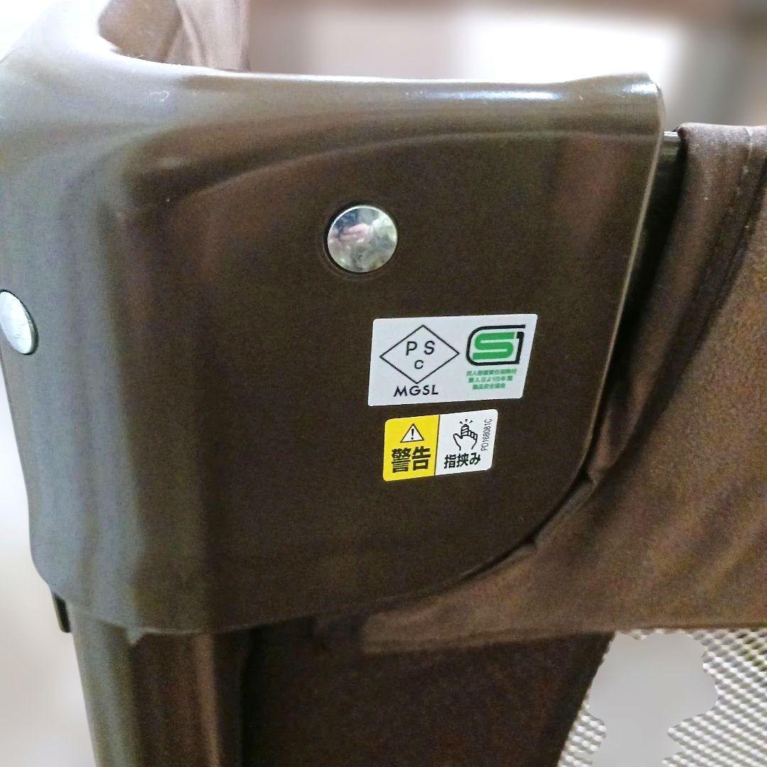 極美品 Aprica ココネルエアー プラス ベビーベッド ブラウン 折り畳み