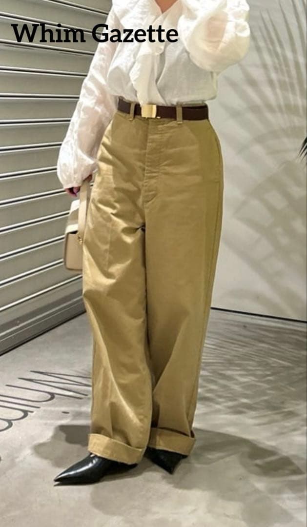 Whim Gazette 【GEMINI】 テーパードパンツ 38 ベージュ