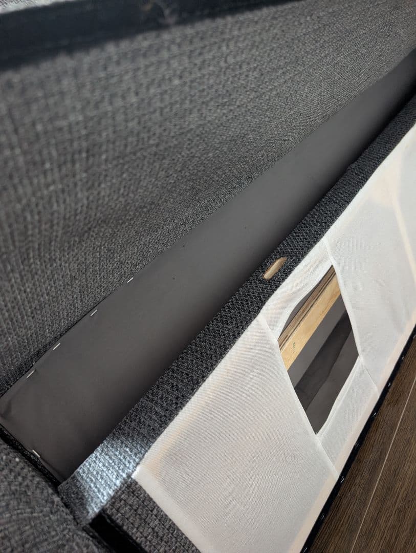 ニトリ 布張りハイバックカウチソファ ダークグレー