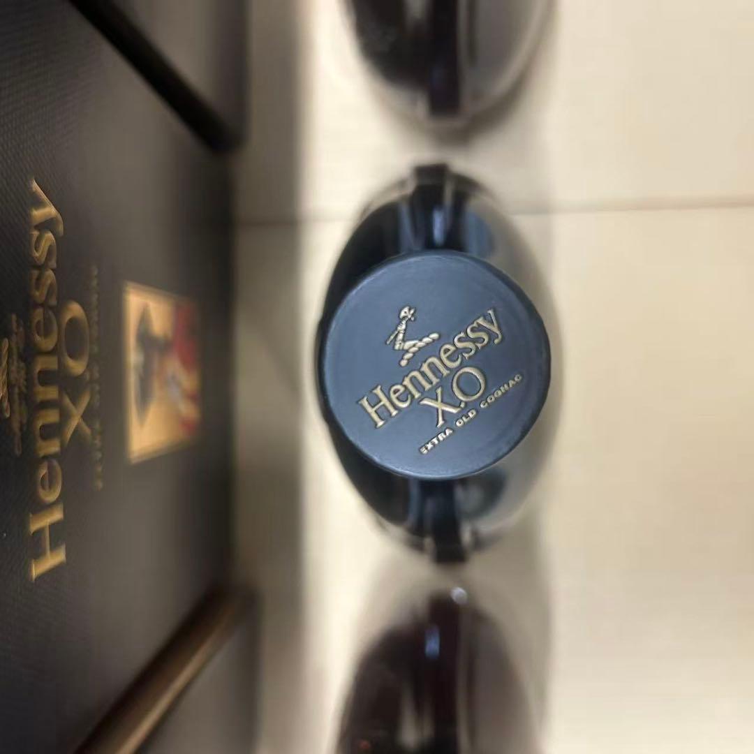 古酒 並行 Hennessy ヘネシー XO 黒キャップ 箱付き 3点セット