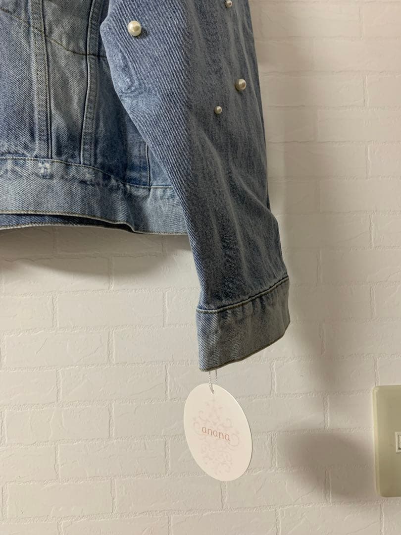 新品　アナナ パール装飾 デニムジャケット　M イシカワラボ