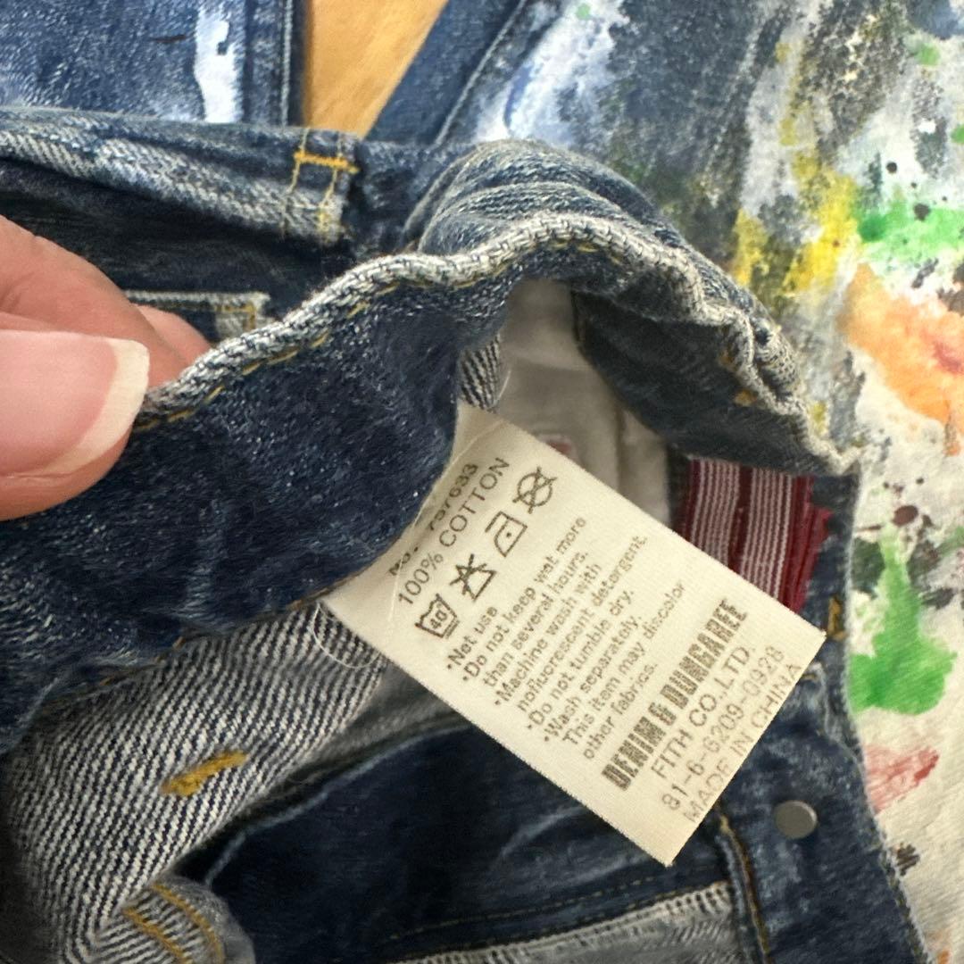 DENIM&DUNGAREE デニムダンガリー ペンキ飛ばしデニム