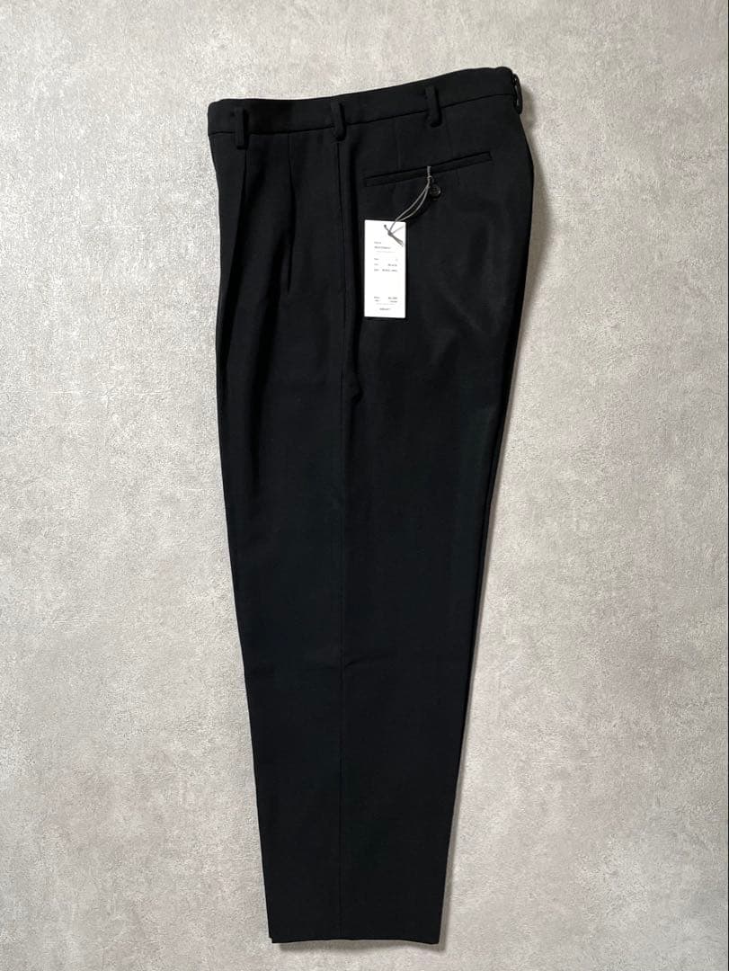 パンツ HEUGN Geoge 2pleated Woolgaba Black 2