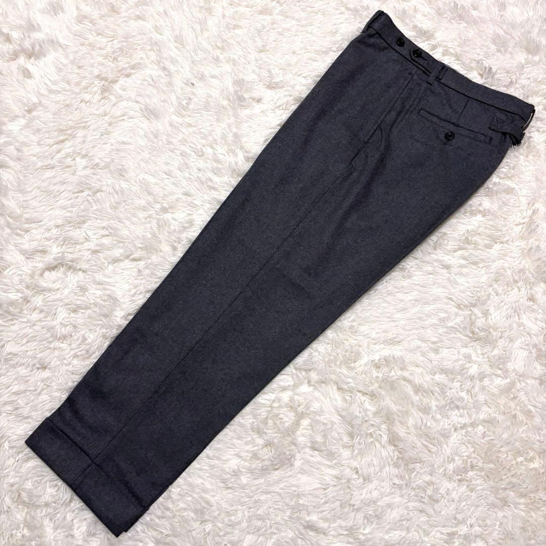 極美品✨BEAMS +　フランネル　スラックス　シンチバック　サイドアジャスター