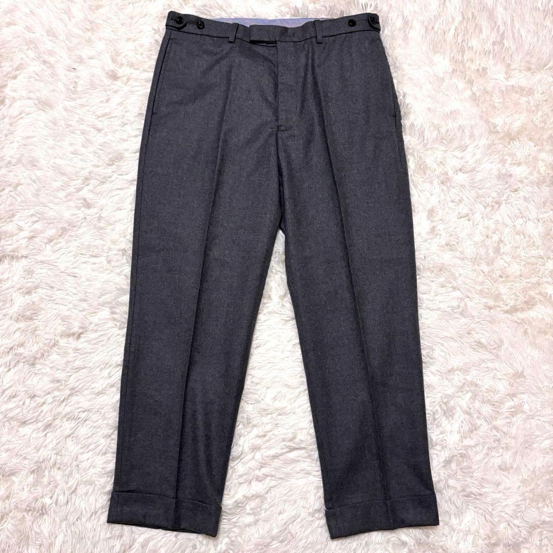 極美品✨BEAMS +　フランネル　スラックス　シンチバック　サイドアジャスター