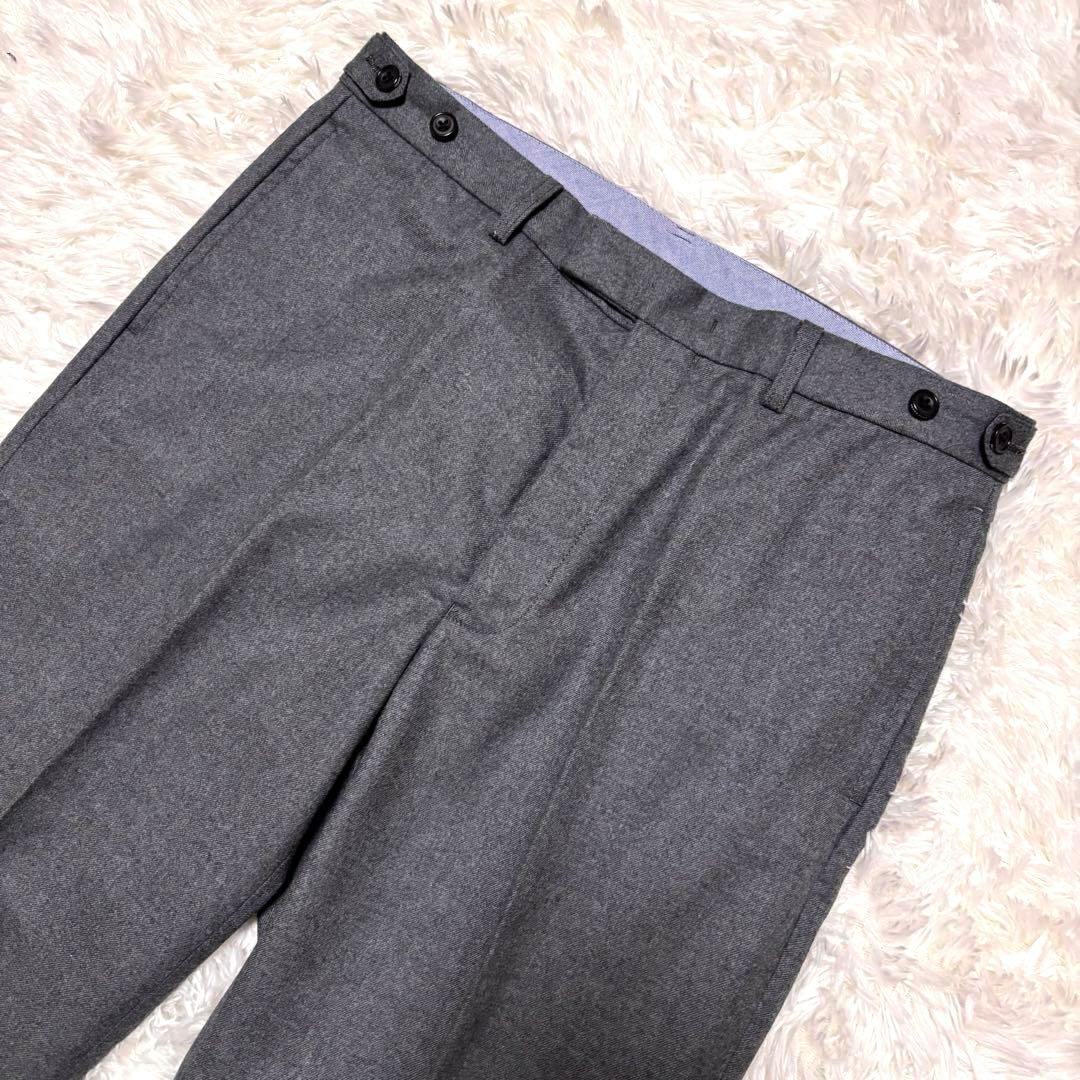 極美品✨BEAMS +　フランネル　スラックス　シンチバック　サイドアジャスター