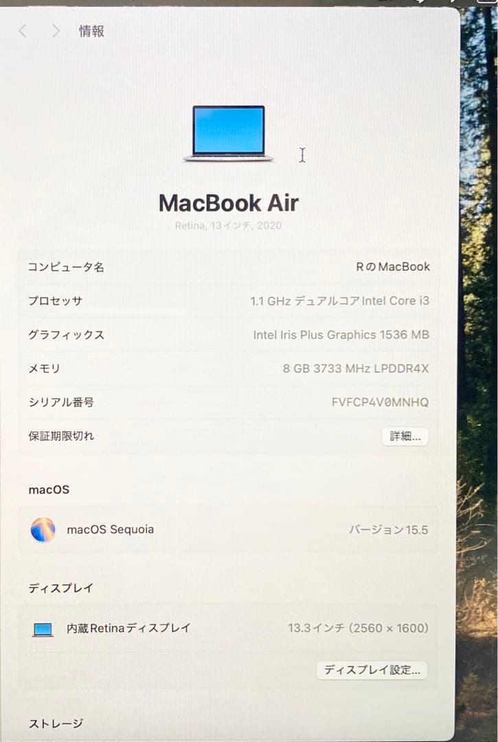 MacBook本体 pelare