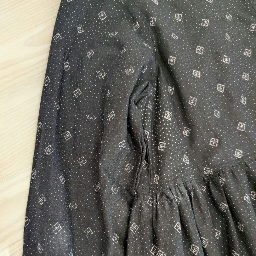 ネストローブ　コットン　シルク　プリント　ワンピース